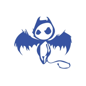 Korkunç Melek Sticker 17x17 Cm Mavi