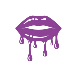 Akan Dudak Sticker 17x17 Cm Mor