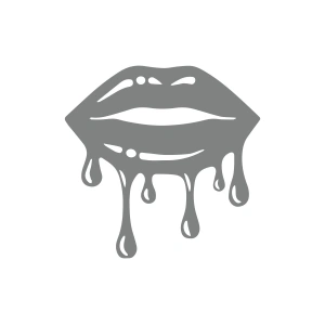 Akan Dudak Sticker 17x17 Cm Gri