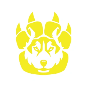 Wild Kurt Sticker 17x17 Cm Sarı