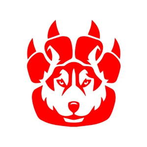 Wild Kurt Sticker 17x17 Cm Kırmızı