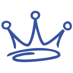 Kral Tacı Sticker 17x17 Cm Mavi