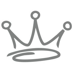 Kral Tacı Sticker 17x17 Cm Gri