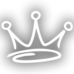 Kral Tacı Sticker 17x17 Cm Beyaz