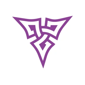 Nordik Güç Sembolü Sticker 17x17 Cm Mor