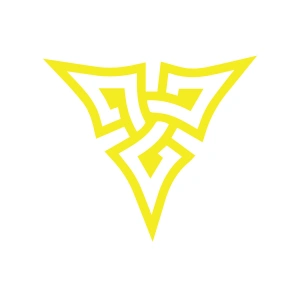 Nordik Güç Sembolü Sticker 17x17 Cm Sarı