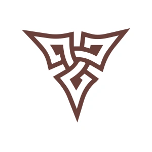 Nordik Güç Sembolü Sticker 17x17 Cm Kahverengi