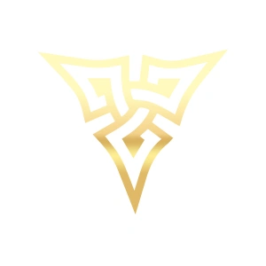 Nordik Güç Sembolü Sticker 17x17 Cm Gold