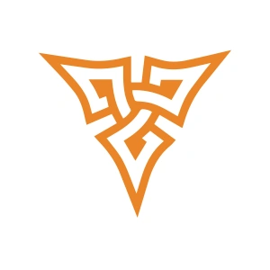 Nordik Güç Sembolü Sticker 17x17 Cm Turuncu