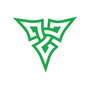 Nordik Güç Sembolü Sticker 17x17 Cm Yeşil