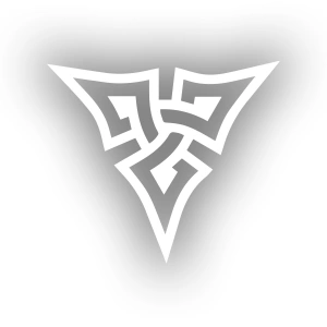 Nordik Güç Sembolü Sticker 17x17 Cm Beyaz