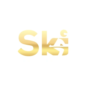 Ski Kayak Sticker 17x17 Cm Gold