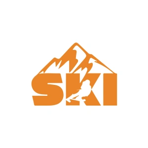 Ski Kayak Sticker 17x17 Cm Turuncu