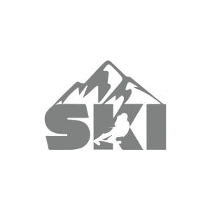 Ski Kayak Sticker 17x17 Cm Gri