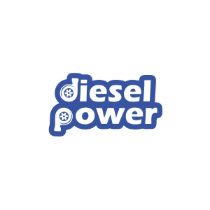 Diesel Power Sticker 17x17 Cm Mavi