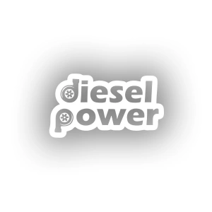Diesel Power Sticker 17x17 Cm Beyaz