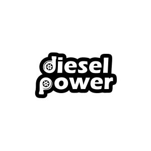 Diesel Power Sticker 17x17 Cm Siyah