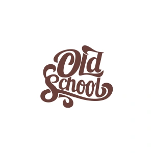 Old School Sticker 17x17 Cm Kahverengi