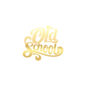 Old School Sticker 17x17 Cm Gold