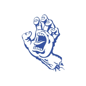 Korkunç El Sticker 17x17 Cm Mavi