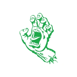 Korkunç El Sticker 17x17 Cm Yeşil