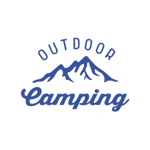 Outdoor Camping Sticker 17x17 Cm Mavi