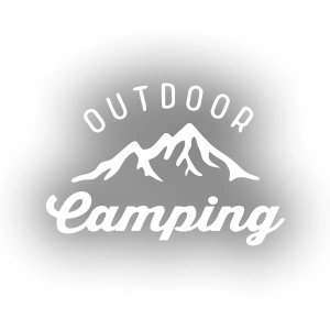 Outdoor Camping Sticker 17x17 Cm Beyaz