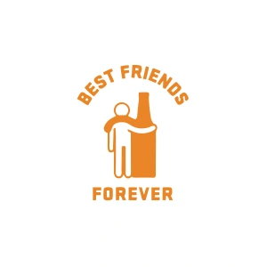 Best Friend Forever Sticker 17x17 Cm Turuncu