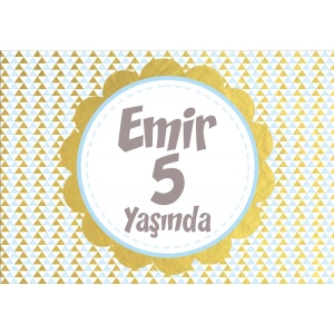 Gold Desenli Doğum Günü Afişi - 100x150 Cm