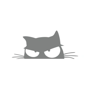 Kedi Sticker 17x17 Cm Gri