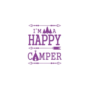 Happy Camper Sticker 17x17 Cm Mor