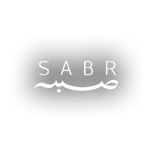 Sabr Arapça ve Türkçe Sticker 17x17 Cm Beyaz