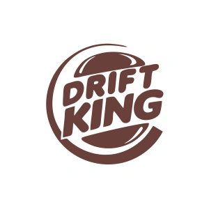 Drift King Sticker 17x17 Cm Kahverengi