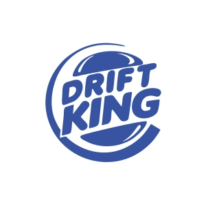 Drift King Sticker 17x17 Cm Mavi