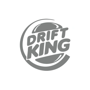 Drift King Sticker 17x17 Cm Gri