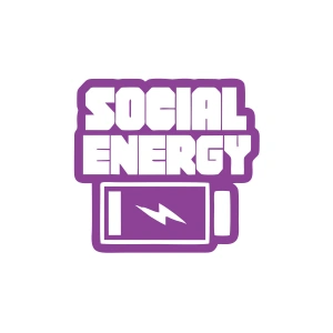 Social Energy Sticker 17x17 Cm Mor