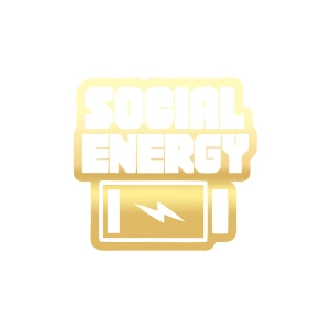 Social Energy Sticker 17x17 Cm Gold