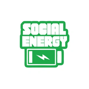 Social Energy Sticker 17x17 Cm Yeşil