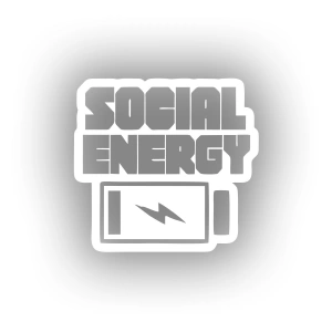 Social Energy Sticker 17x17 Cm Beyaz