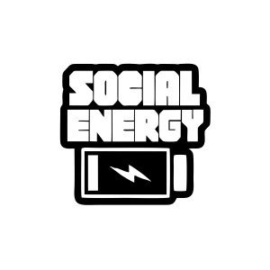 Social Energy Sticker 17x17 Cm Siyah