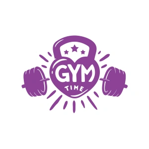 GYM Times Sticker 17x17 Cm Mor