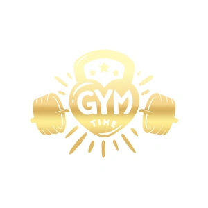 GYM Times Sticker 17x17 Cm Gold
