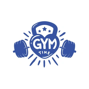 GYM Times Sticker 17x17 Cm Mavi
