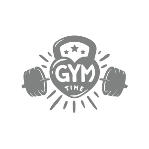 GYM Times Sticker 17x17 Cm Gri