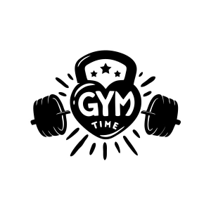 GYM Times Sticker 17x17 Cm Siyah