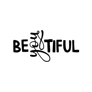 Beatiful Sticker 17x17 Cm Siyah