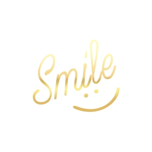 Smile Sticker  17x17 Cm Gold