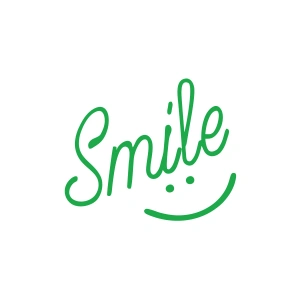 Smile Sticker  17x17 Cm Yeşil