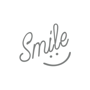 Smile Sticker  17x17 Cm Gri