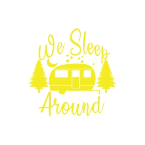 We Sleep Around Sticker 17x17 Cm Sarı